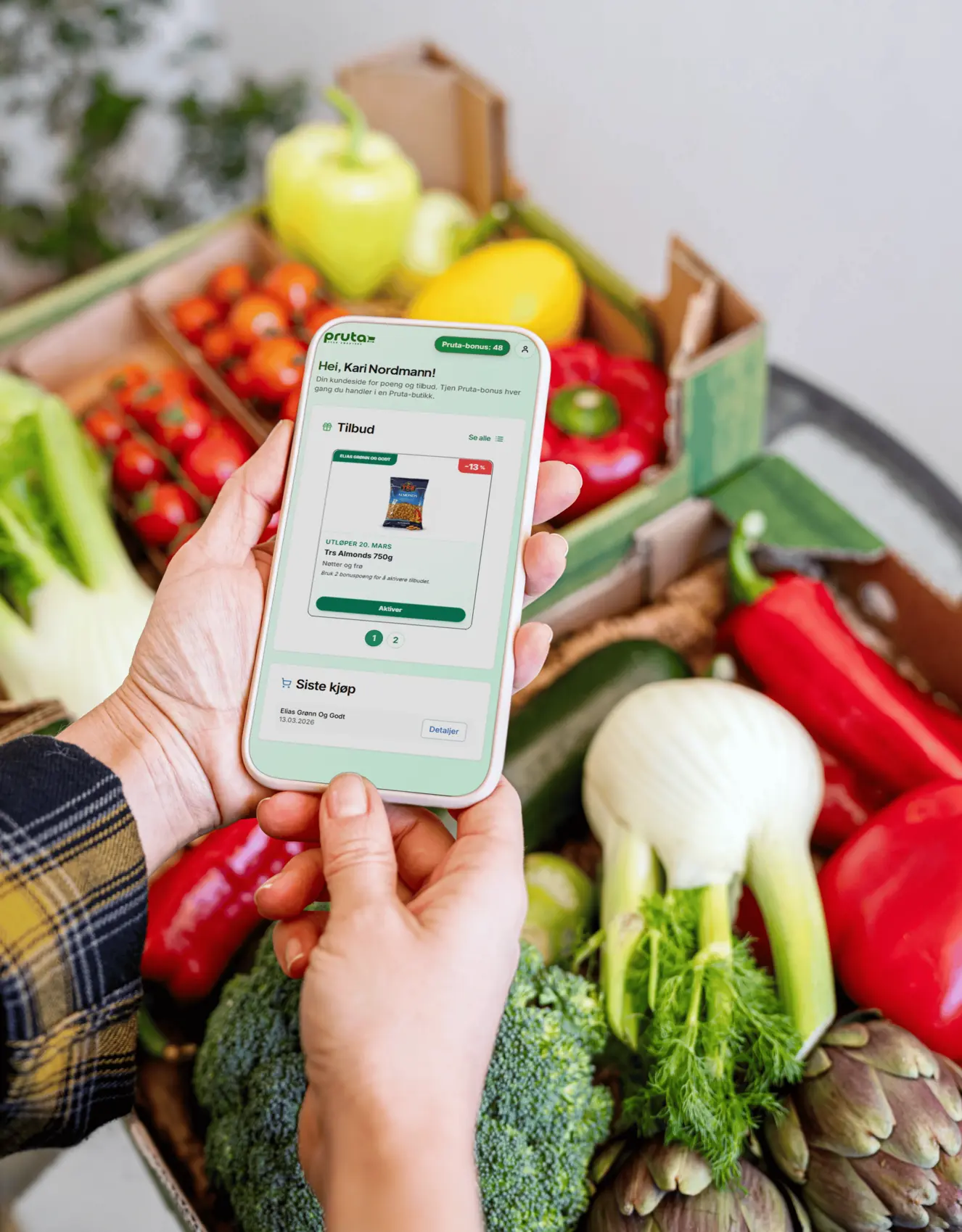 Mann med handelkurve